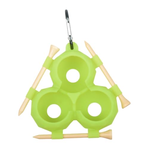 Soporte de silicona duradera para pelotas de golf con clip y mosquetón