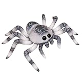 champracer Spinne Kuscheltier Lebensechte Plüsch Spinne Kuscheltier Spinne Weiches Kuscheliges 20cm Plüschtier für Kinder Weiches,Halloween-Plüschpuppe, Plüsch Spinne,Geschenk für Kinder (20cm,Grau)