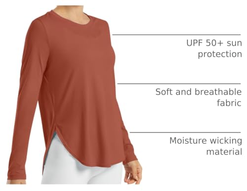 Image of G4Free Lightbreeze Womens UPF 50+ Long Sleeve Workout Tops Quick Dry UV Sun Shirt Running Gym Hiking Yoga Casual Lightweight