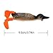 Fishing Bait Fishing Lures Propeller Flipper Duck Bait 3D Wobbler Eyes Topwater Swimming Lures Soft for Black Gray.