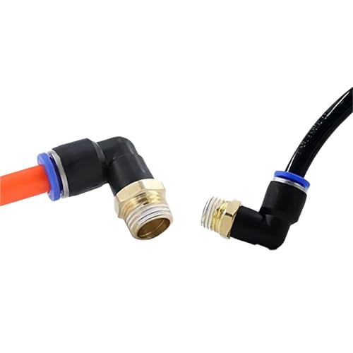 Racor para manguera de codo neumático que optimiza espacio en conexiones de 3/8" 5