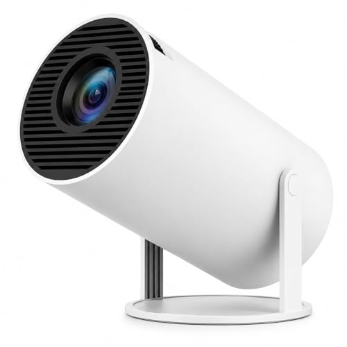 Mini Projetor Hy300 Portátil 5G Wi-Fi 6 Bluetooth 5.0 Android 11 4K 8000 Lumens LED Auto Correção Trapezoidal Horizontal Rotação 180° Ideal para Projeções Cinemáticas Premium