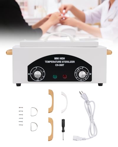 High Temperature Metal Cleaning Box 1.5L Capacity with Adjustable Timer 110V 300W 122-428 Cleaning Cabinet for Nail Salons Barbers & Home Use