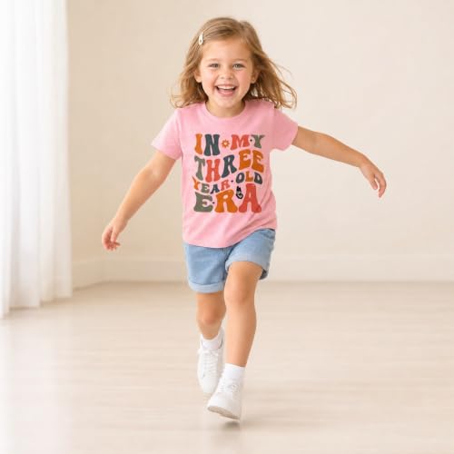 Image of Toddler Girls 3rd Birthday Shirts for Girls 3 Years Old Outfit for Party Tshirt