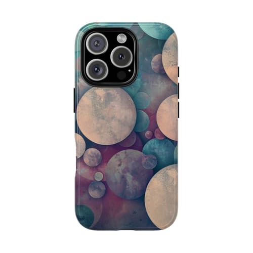 Coque iPhone 16 Pro rigide brillante protection motif géométrique