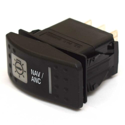 Carling On/Off/On Contura II Boat Rocker Switch | NAV/ANC 7 Spade 12 V