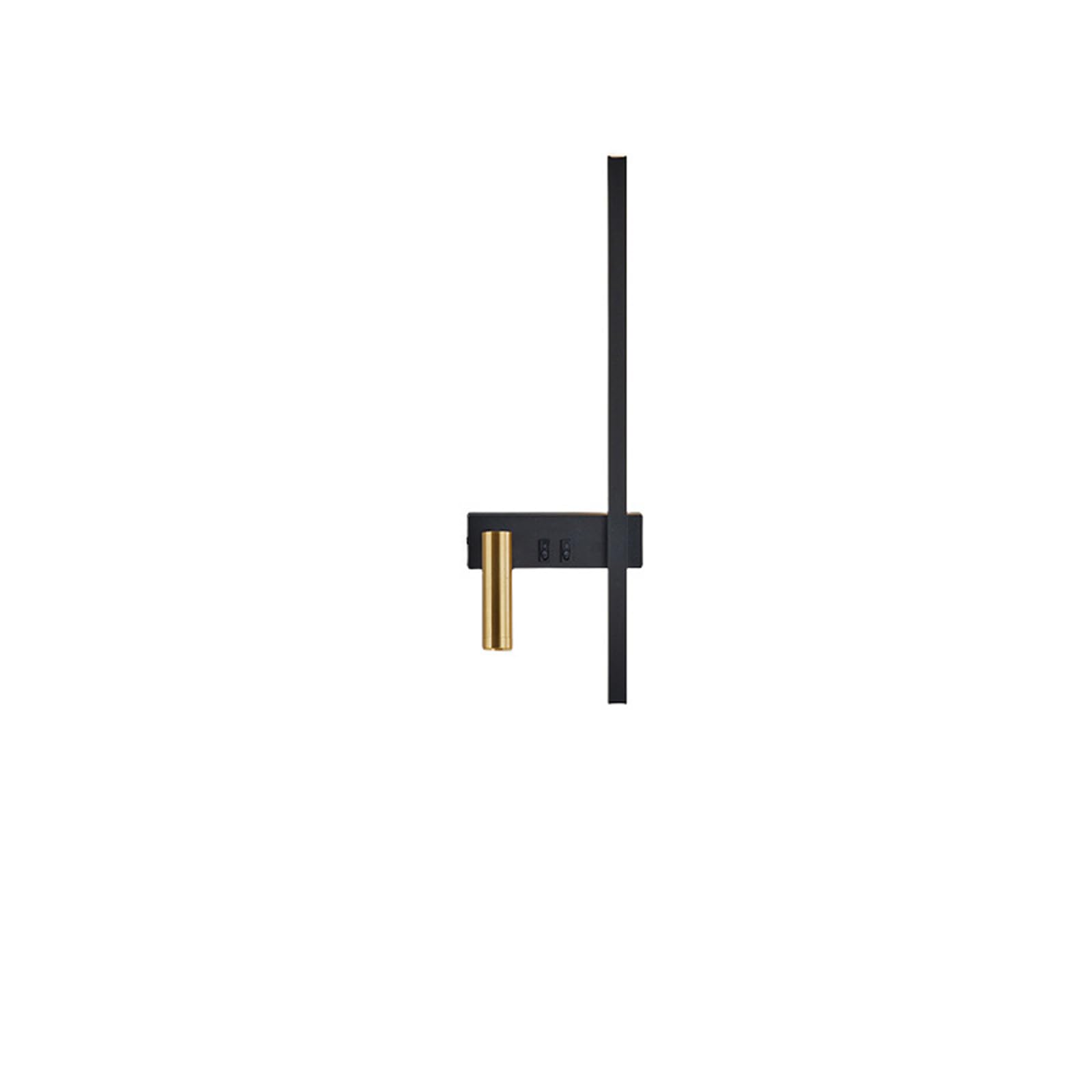 SAXAYWWD Wall Sconces LED Rotating Spotlights Bedside Lamp Reading Light Strip Wall Lights(Color:Black 2 Right)