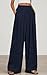 PRETTYGARDEN Loose Fit Wide Leg Pants Woman High Waisted Flowy Comfy Palazzo Pants for Women Work Trousers Spring Fashion (Navy Blue, Large)