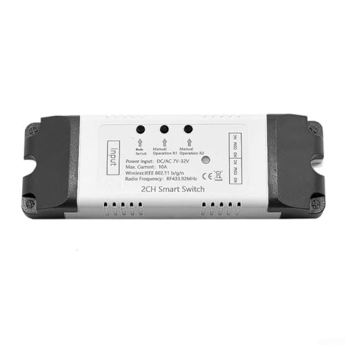 babominimer Controlador inteligente de apertura de puerta de garaje compatible con la aplicación Tuya y asistentes de voz, interruptor de control remoto CA/CC 7-32 V con programación de temporizador