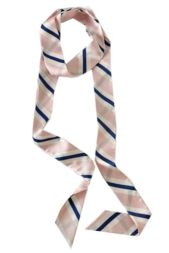 NIDMIDO 50s Skinny Silky Scarf Polka Dots Waistband Long Narrow Neckscarf Fashion Silky Headbands Accessories