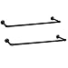 SONGMICS Perchero de Pared para Ropa, Perchero de Barra para Colgar Ropa Industrial, Juego de 2, Ahorro de Espacio, 92 x 30 x 7,5 cm, Fácil Montaje, para Espacios Reducidos, Negro HSR67BK02