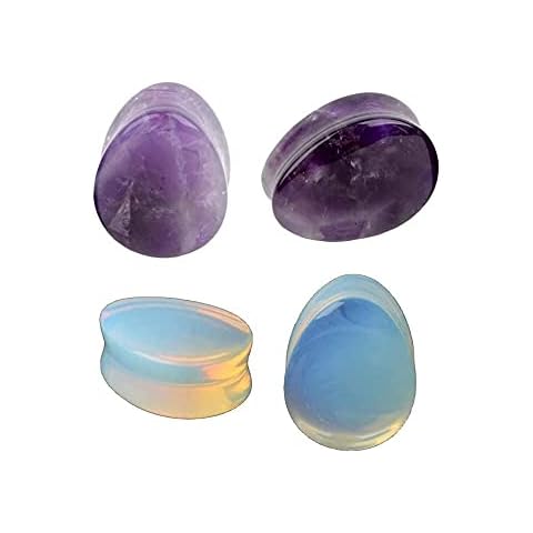 Opalite Moon Stone Amethyst Ear Gauges Cover