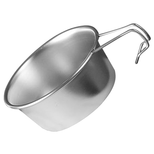 HANABASS Hollow Handle Design Easy to Hang Store Steel Bowl for Outdoor Meals Camping Cookware Salad