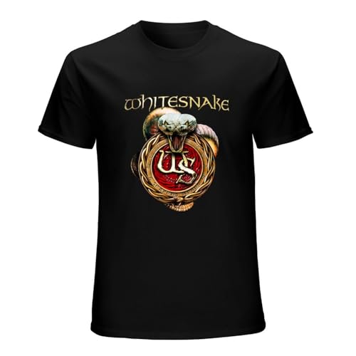 Whitesnake - Camiseta de manga corta para hombre, color negro, Negro , L