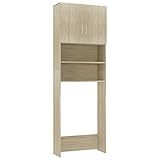 vidaXL Mueble Lavadora Secadora Torre Armario Almacenamiento Columna Hueco Lavandería Baño Cocina...