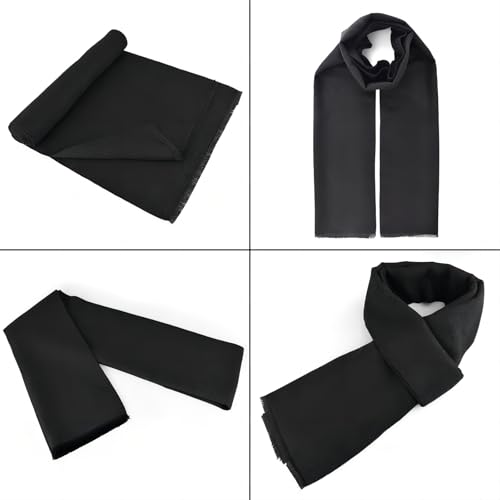 Einskey MEN'S WINTER SCARF 2-Pack Warm Cashmere Feel Striped Color Check Tartan Plaid Tassel Soft Long Fashion Neck Scarves thumb #7