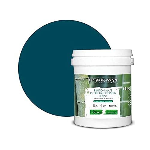 BOX DECO COULEURS Peinture naturelle écologique intérieur extérieur aspect mat Natura - 1L, Bleu Canard