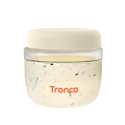 Image of Tronco 24 oz Glass Food Storage & Lunch Bowl Containers with Airtight Lids