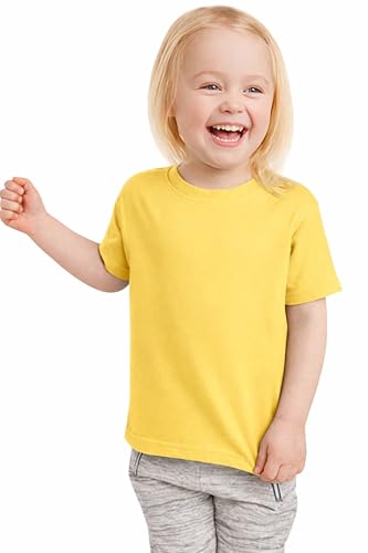 Image of Kids Premium Pure Cotton biowash t-Shirt | Super Soft Anti-Pilling & Breathable Kids Wear Round Neck Half Sleeves Multi-Color Soft Summer Tees for Girls Pack of 1