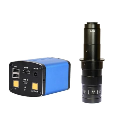 Microscope HDMI 1080P 60FPS Type-C IMX307 Industrial Autofocus Measuring Video Microscope Camera C Mount U Disk Recorder Soldering(180X Lens)