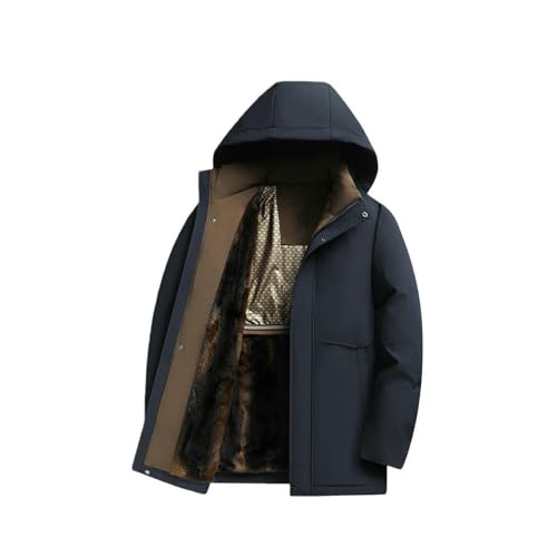 Veste d'hiver homme avec capuche médiévale et doublure épaisse