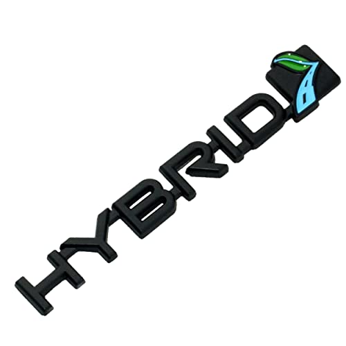 Image of 1Pc Hybrid Emblem 3D Metal Badge Door Rear Tailgate Decal Sticker Nameplate Logo (Black)