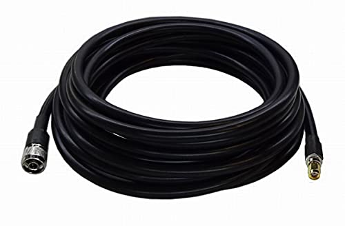 Premiertek 超低損失 1p厚 LMR-400 無線LAN 遠距離通信用 50Ω 屋外 無線LANアンテナ 同軸ケーブル 8メートル NP-SMAP(R) 8m N型オスーSMA