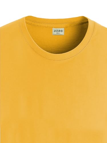 Image of ADRO Men's Cotton Regular Fit Combo Plain Solid T-Shirt Pack of 2