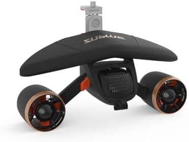 Sublue Mix Pro Underwater Scooter with Smartphone/Action Camera Mount Low Battery Alarm 2 Gear Speed 60 Minutes 40M Dual Motors Swimming Pool Diving Snorkeling Water Scooter for Kids Adults (Black)