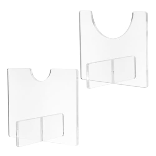 BESPORTBLE 2pcs Acrylic Baseball Bat Display Holder Horizontal Desktop Rack Stand for Collectors Durable Transparent Bat Support Base for Baseball Enthusiasts