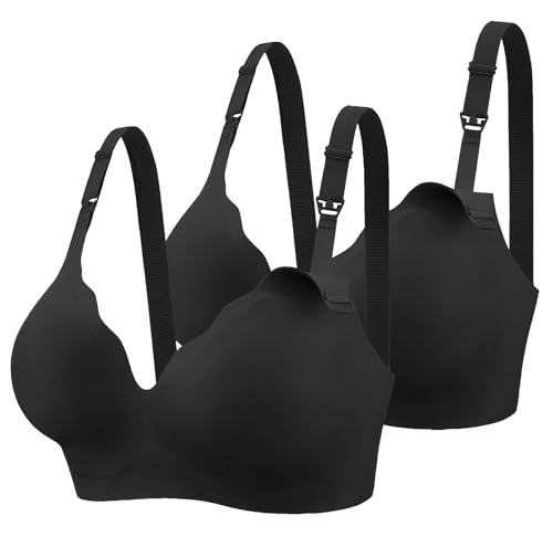 Image of Ekouaer Nursing Bra Wavy Breastfeeding Bras for Women Seamless Maternity Support Wireless Pregnancy Sleep Bralette