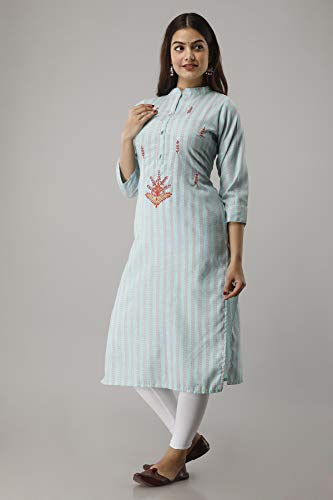 Image of Women's Cotton Embroidered Kurti