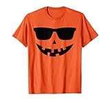 un buen disfraz para halloween 7 Calabaza con Gafas Disfraz Halloween Hombre Mujer Niños Camiseta