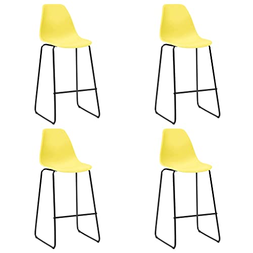 VIENDADPOW Barhocker Barhocker 4 STK. Gelb Kunststoff