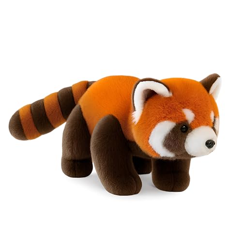 PLLYPE Panda Rojo Peluche, 30cm Juguete de Peluche de Panda Rojo, Animal de Peluches de Pandas Rojos, para Niños Cumpleaños