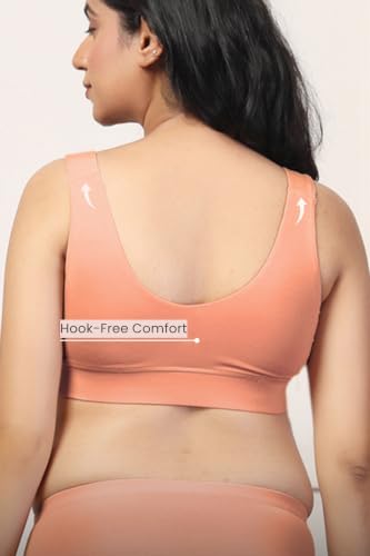 Image of ZELENA Maternity Padded Bra | Removable Cups, Broad Waistband | Soft Stretchable Modal Fabric | Easy Pull Nursing Bra for Pregnancy and Breastfeeding