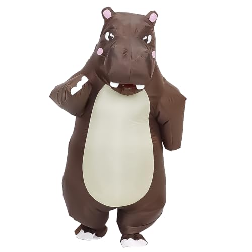 Yeffute Costume Gonflable Pour Adulte - Costume de Hippopotame Gonflable Drôle pour Halloween - Déguisement Fantaisiste pour Fête