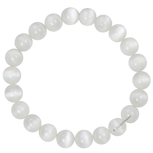 Image of Certified Selenite Bracelet for Women Men with Healing Crystal