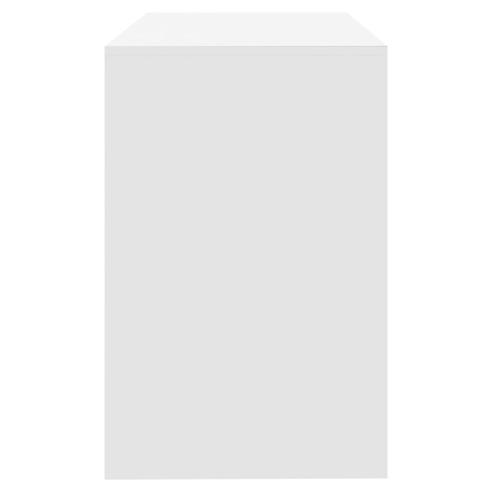 Homgoday Białe biurko 101 x 50 x 76,5 cm z płyty wiórowej, meble biurkowe, biurko, biurko komputerowe, biurko zajmujące mało miejsca, stół biurkowy, biurko do gier, do pokoju dziecięcego