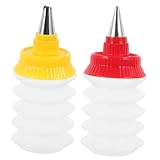 SHINEOFI 2 pièces Bouteilles à Glaçage Réutilisables pour Décoration de Gâteaux et B...