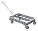 Vestil Aluminum Channel Dolly 21Wx36L with Handle Deck Height 10.625 in Poly-on-Steel Swivel Casters