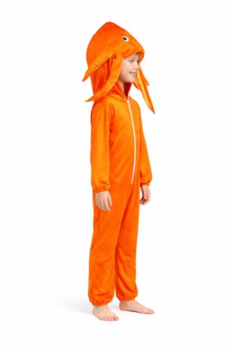 Image of Raj Costume Animal Fancy Dress Costume for Boys & Girls | Hooded Full Body Wildlife Zoo Animal Jumpsuit | Soft Costume for School Function, Fancy Dress, Halloween, Birthday, Cosplay & Role Play