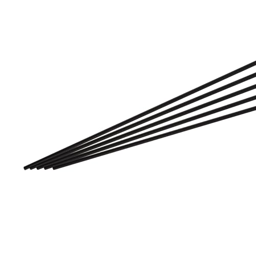 QUARKZMAN Varilla de Fibra de Carbono, 3mm x 200mm Barra de Fibra de Carbono para Reparación de Brazo de Quadcopter, Tubo de Ala de Cometa, Artesanía DIY, Avión RC, Paquete de 5