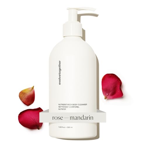 evolvetogether Nutrient-Rich Body Cleanser for Women & Men | Monaco Dry Rose | Cream-to-Oil Hydration Gently Cleanses | Vegan Cruelty-Free Sulfate Free | 11.8 fl oz