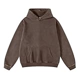 Photo Gallery cocey felpa con cappuccio vintage oversize | cotone washed look per streetstyle, marrone, xxl Photo Gallery cocey felpa con cappuccio vintage oversize | cotone washed look per streetstyle, marrone, xxl