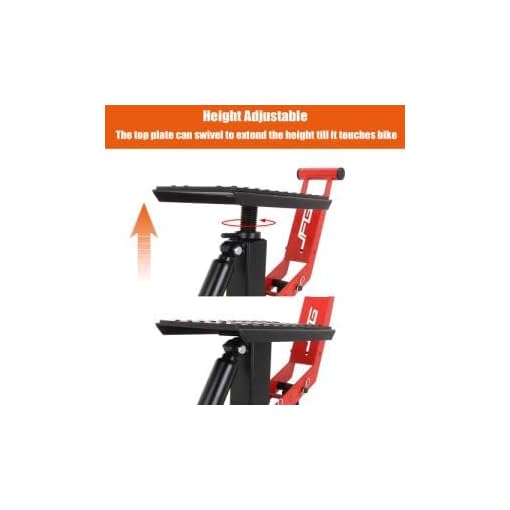 JFG RACING Motorcycle Dirt Bike Stand Lift Jack Hoist Table Height