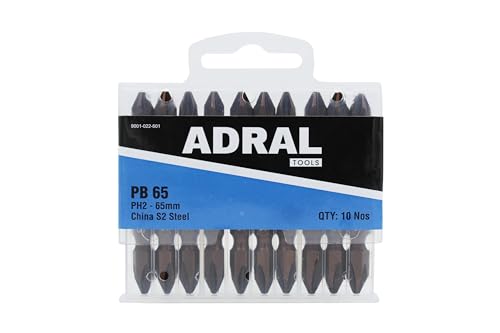 Image of PB65 Power Bit HD - 65mm Double Sided PH2 Magnetic Screwdriver Bit | S2 Steel | High Torque | Brown Anti-Rust Coating | Extra Strong Magnetic Head | Pack of 10