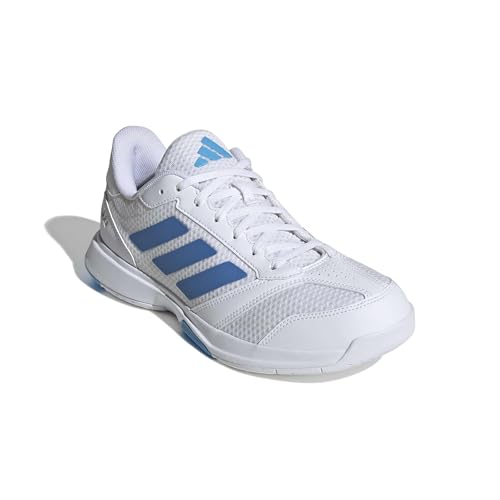 Adidas Uomo Ligra 8 Mens Indoor Shoes, Ftwr White/Ray Blue/Lucid Aquamarine, 42 2/3 Eu - 3