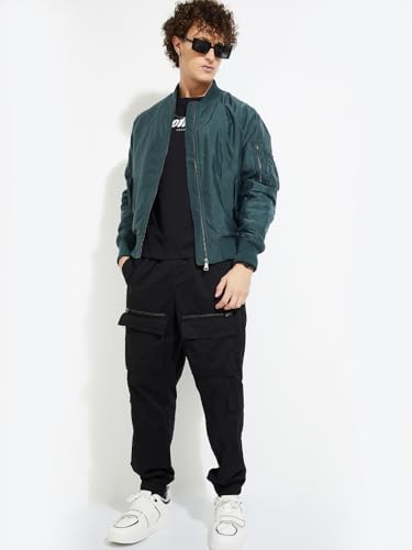 Image of Max Men's Polyester Standard Length URB N MA1 Bomber Jacket