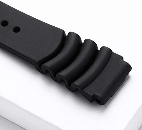 ADDIESDIVE Silicone Watch Bands for Men Rubber Quick Release Watch Straps for Watches Black, Blue,Orange,20mm, Black22mm